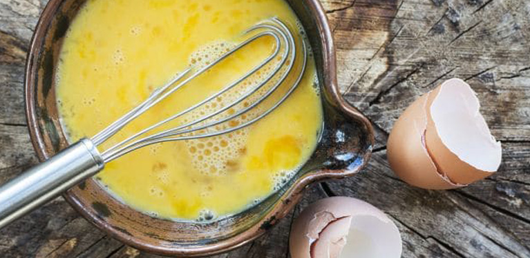 Egg mask for hair