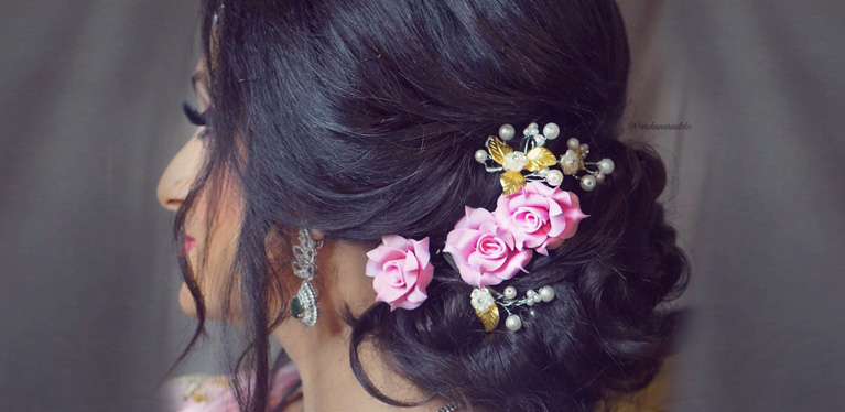 TrendAlert: Bridal Hairstyles With Butterfly Accessories For Mehndi/Haldi  Ceremony! | WeddingBazaar