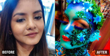 Makeup and hairstyling by students of Lakmé Academy